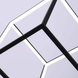 Zwarte hanglamp Geometrische kubusverlichting