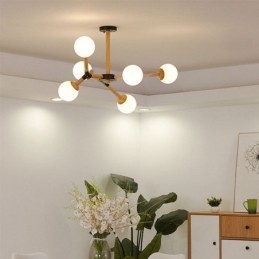 Nordic Magic Bean Hanglamp Creatieve Houten Lampfitting