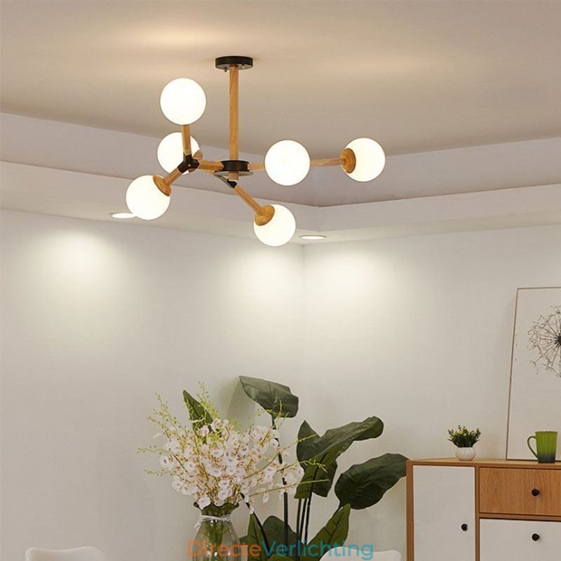 Nordic Magic Bean Hanglamp Creatieve Houten Lampfitting