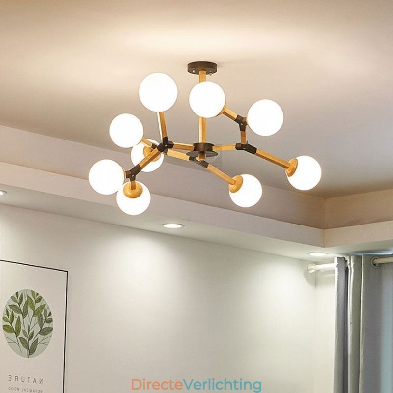 Nordic Magic Bean Hanglamp Creatieve Houten Lampfitting