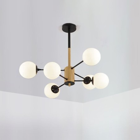 Magic Bean Hanglamp Creatieve Nordic Houten Lampfitting Magic Bean Hanglamp Creatieve Nordic Houten Lampfitting
