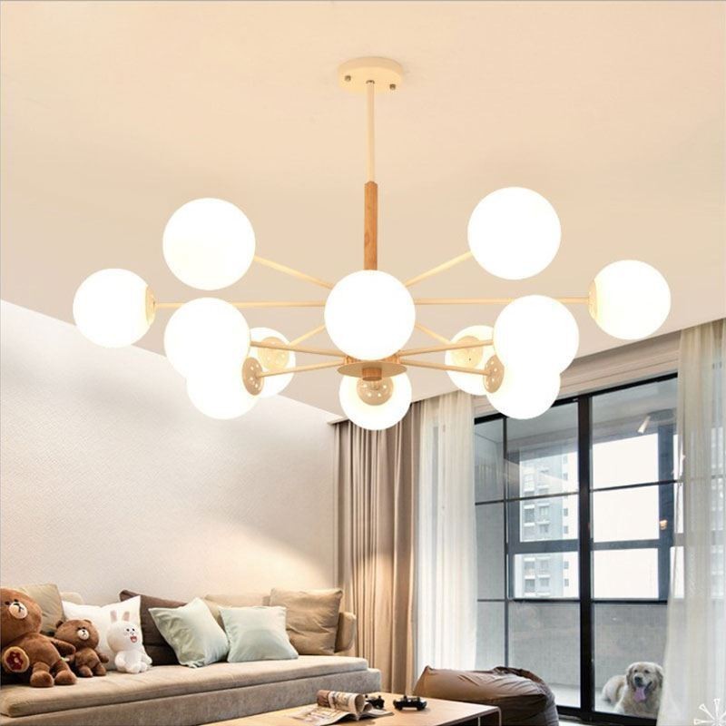 Magic Bean Hanglamp Creatieve Nordic Houten Lampfitting