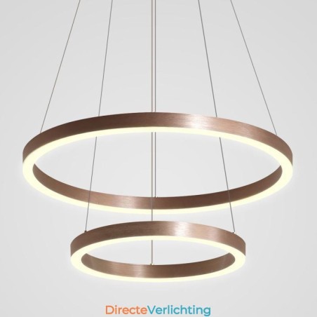 Hanglamp Tekenen Craft 2 Ringen Lamp 60+40cm Hanglamp Tekenen Craft 2 Ringen Lamp 60+40cm