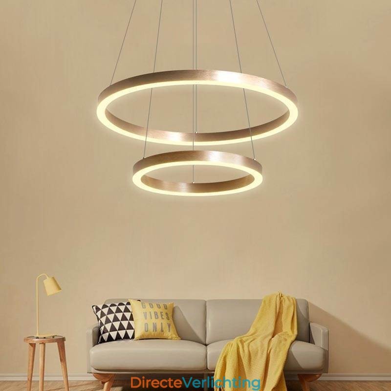 Hanglamp Tekenen Craft 2 Ringen Lamp 60+40cm