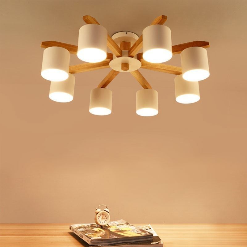 Nordic Log Hanglamp Macaron Lampfitting