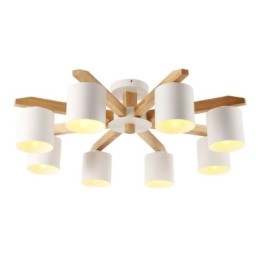 Nordic Log Hanglamp Macaron Lampfitting