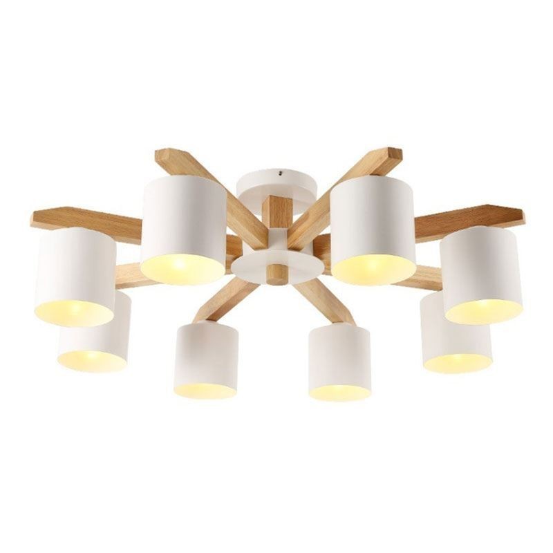 Nordic Log Hanglamp Macaron Lampfitting