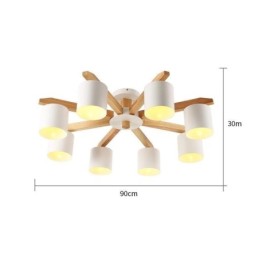 Nordic Log Hanglamp Macaron Lampfitting