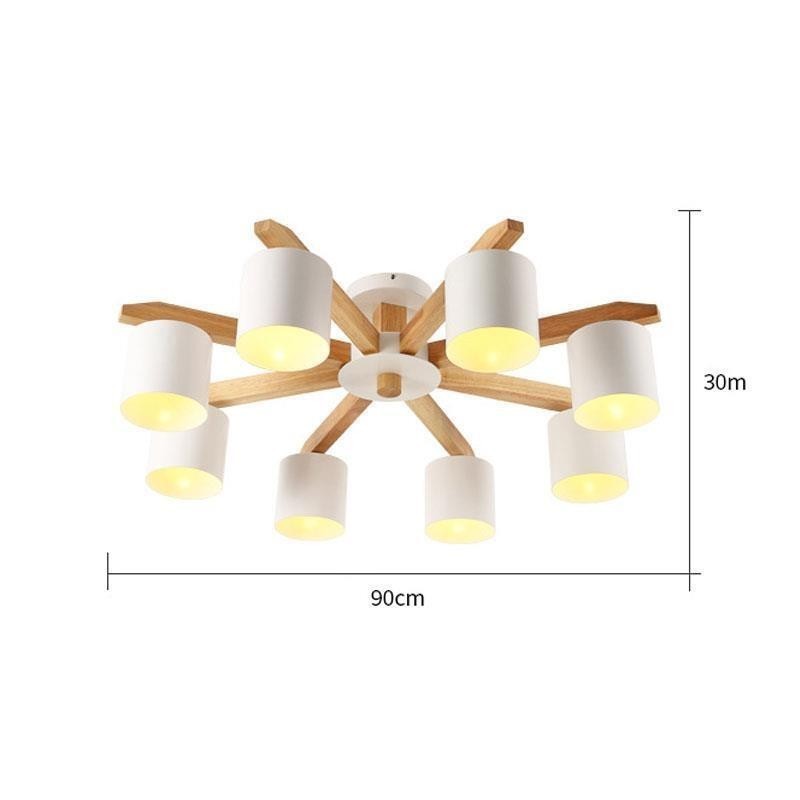 Nordic Log Hanglamp Macaron Lampfitting