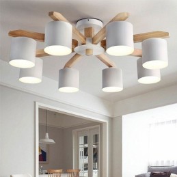 Nordic Log Hanglamp Macaron Lampfitting