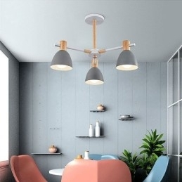 Moderne eenvoudige Macaron hanglamp creatieve houten verlichting
