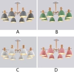 Moderne eenvoudige Macaron hanglamp creatieve houten verlichting