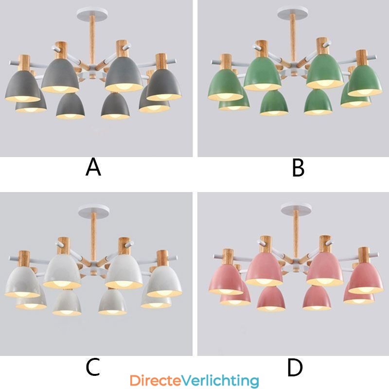 Moderne eenvoudige Macaron hanglamp creatieve houten verlichting