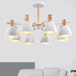Moderne eenvoudige Macaron hanglamp creatieve houten verlichting