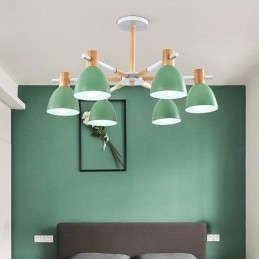 Moderne eenvoudige Macaron hanglamp creatieve houten verlichting