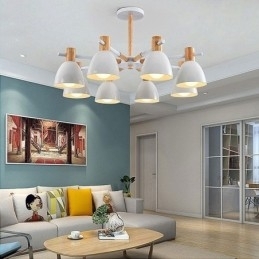 Moderne eenvoudige Macaron hanglamp creatieve houten verlichting