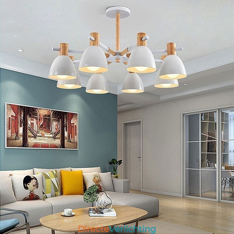 Moderne eenvoudige Macaron hanglamp creatieve houten verlichting