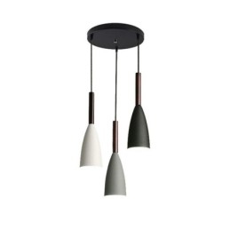 Moderne eenvoudige hanglamp met drie lampen, creatieve aluminium kunstlamp, café