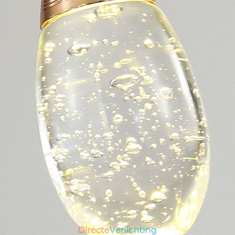 Zaadvormige glazen traanvormige cluster hanglamp