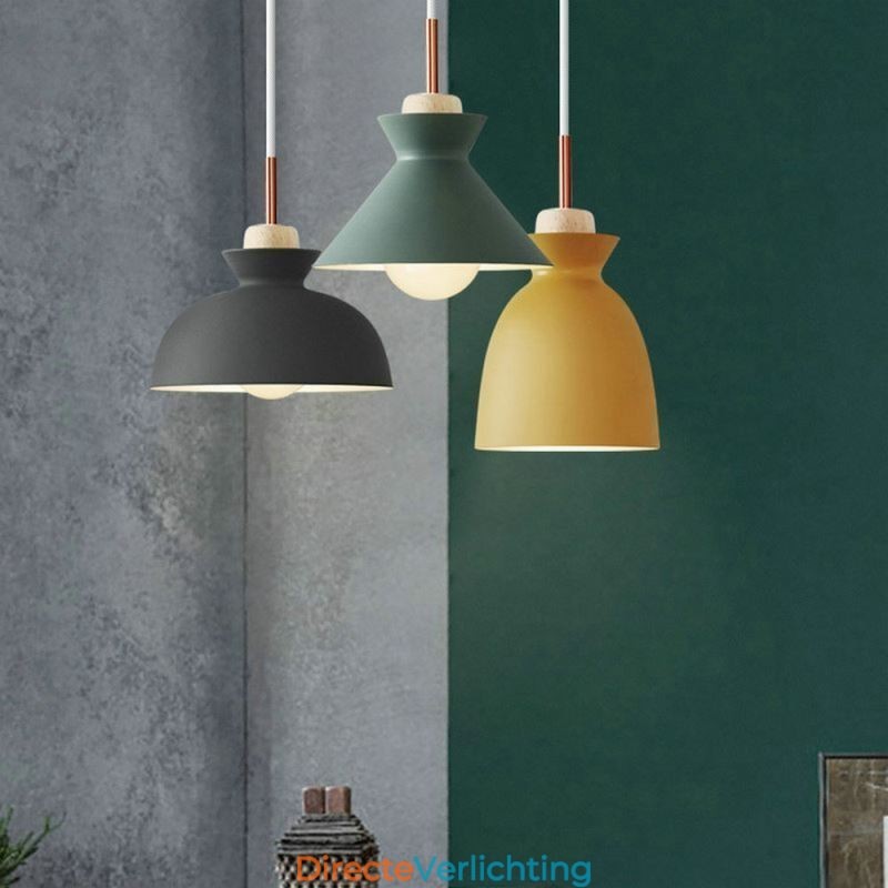 Hanglamp Nordic Metal Dome Macaron Kleuren Lamp Licht