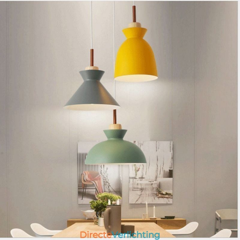 Hanglamp Nordic Metal Dome Macaron Kleuren Lamp Licht