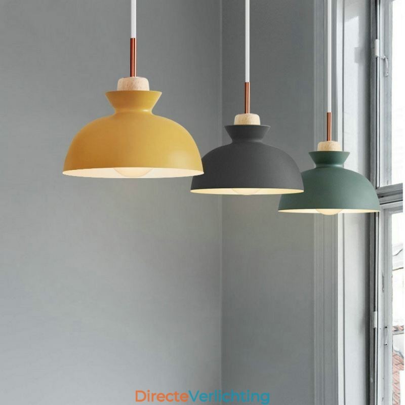 Hanglamp Nordic Metal Dome Macaron Kleuren Lamp Licht