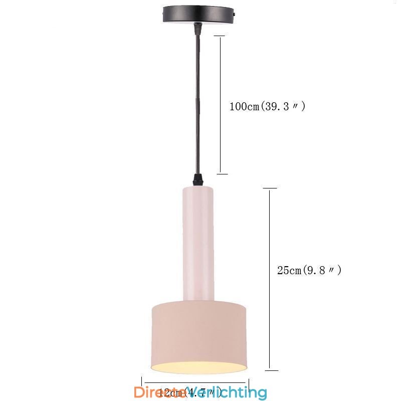 Moderne eenvoudige hanglamp cilindervormige lamp aluminium verlichtingslamp