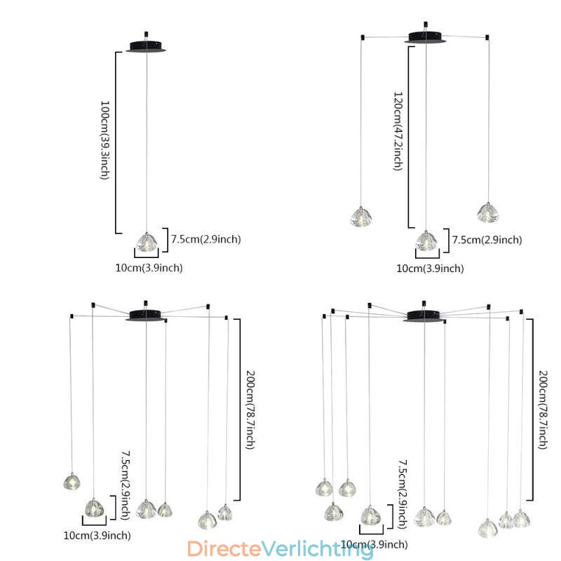 Moderne hanglamp Kristallen kroonluchterlamp Huisverlichting Lamp