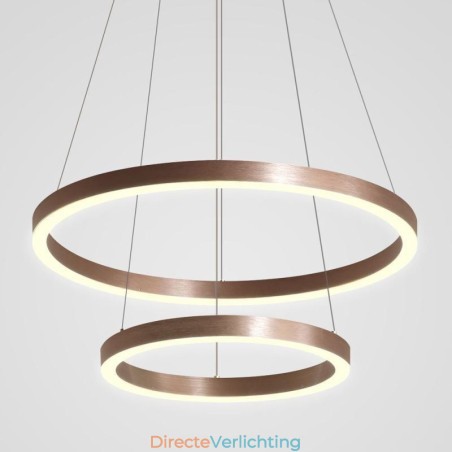 Hanglamp Tekenen Craft 2 Ringen Lamp 60+40cm Hanglamp Tekenen Craft 2 Ringen Lamp 60+40cm
