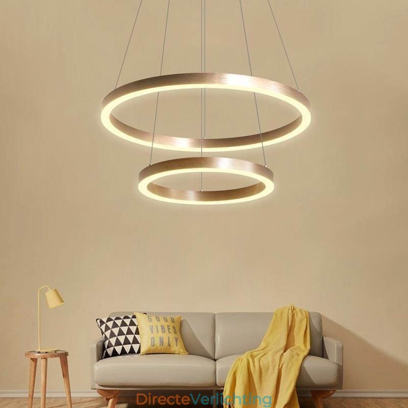 Hanglamp Tekenen Craft 2 Ringen Lamp 60+40cm