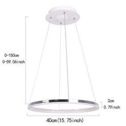Moderne hanglamp acryl cirkellamp 40cm