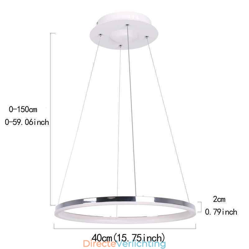 Moderne hanglamp acryl cirkellamp 40cm