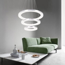 Moderne hanglamp acryl 3 ringen lamp 40+30+20cm