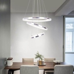 Moderne hanglamp acryl 3 ringen lamp 40+30+20cm