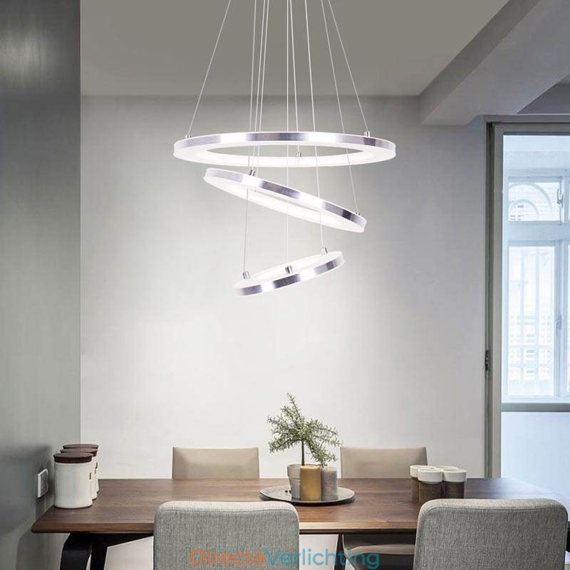 Moderne hanglamp acryl 3 ringen lamp 40+30+20cm