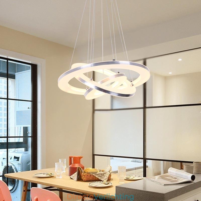 Moderne hanglamp acryl 3 ringen lamp 40+30+20cm