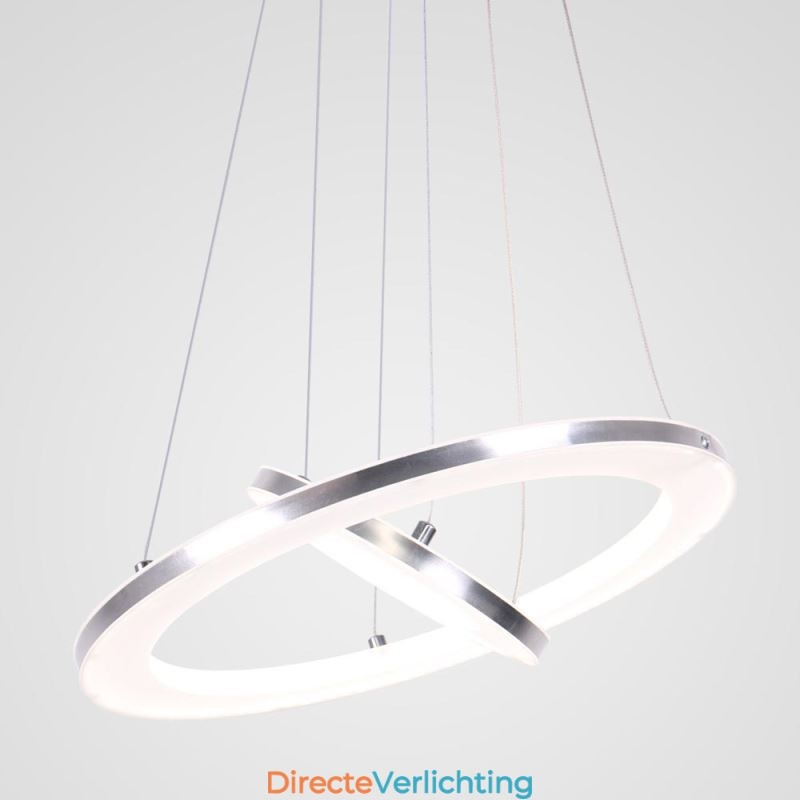 Moderne hanglamp acryl 2 ringen lamp 40+20cm