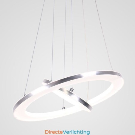 Moderne hanglamp acryl 2 ringen lamp 40+20cm Moderne hanglamp acryl 2 ringen lamp 40+20cm