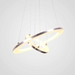 Moderne hanglamp acryl 2 ringen lamp 40+20cm