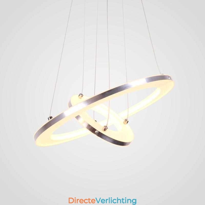 Moderne hanglamp acryl 2 ringen lamp 40+20cm