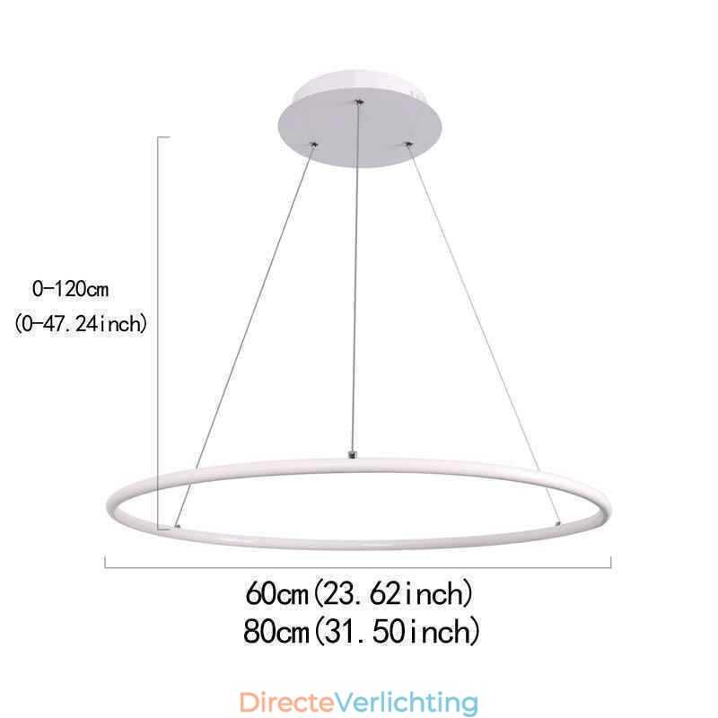 Moderne hanglamp cirkellamp 60cm 80cm