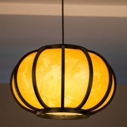 Creatieve Japanse bamboe hanglamp moderne eenvoudige hanglamp tearoom ronde lamp