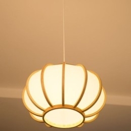 Creatieve Japanse bamboe hanglamp moderne eenvoudige hanglamp tearoom ronde lamp