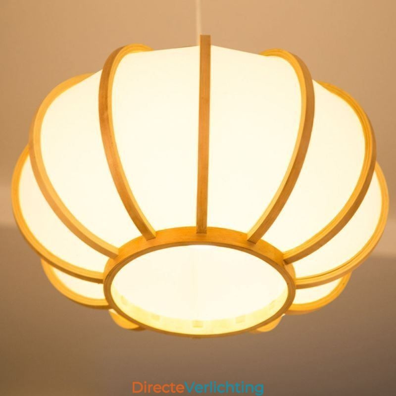 Creatieve Japanse bamboe hanglamp moderne eenvoudige hanglamp tearoom ronde lamp