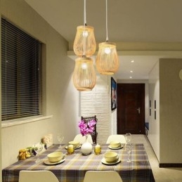 Holle kooi hanglamp moderne bamboe hanglamp