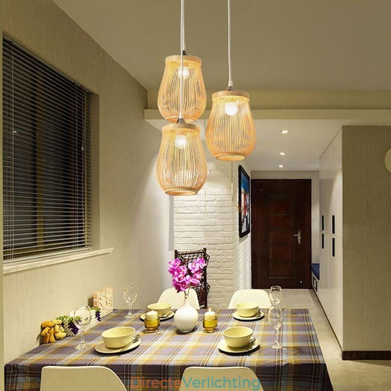 Holle kooi hanglamp moderne bamboe hanglamp