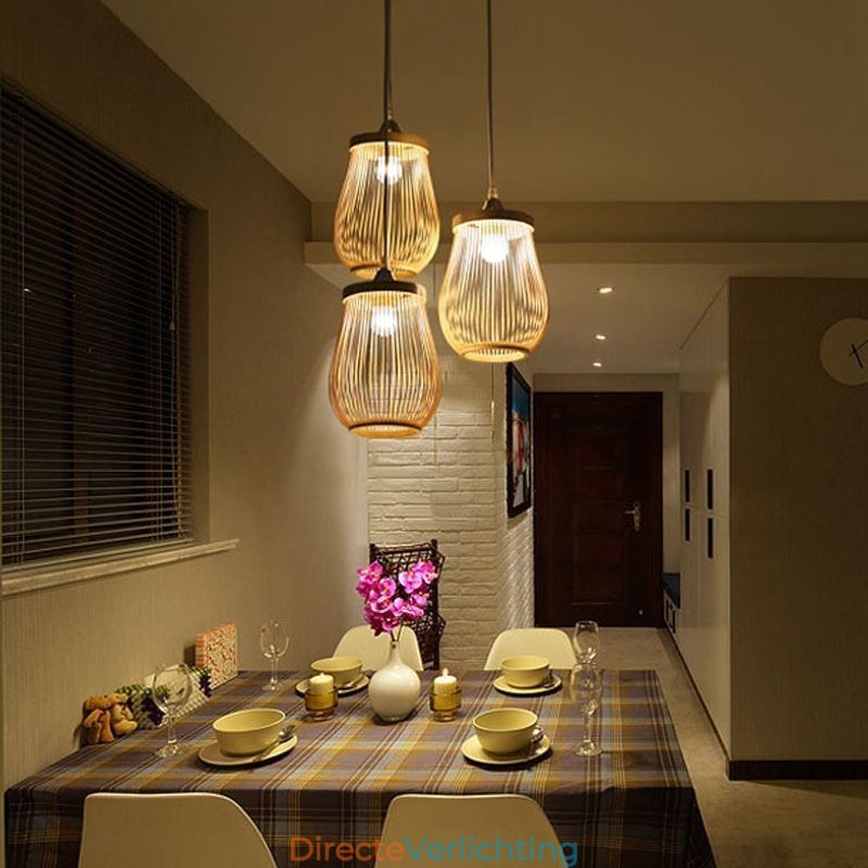 Holle kooi hanglamp moderne bamboe hanglamp