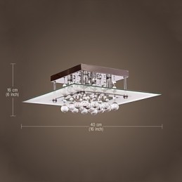 Plafondlamp Modern Crystal Living 5 lampen