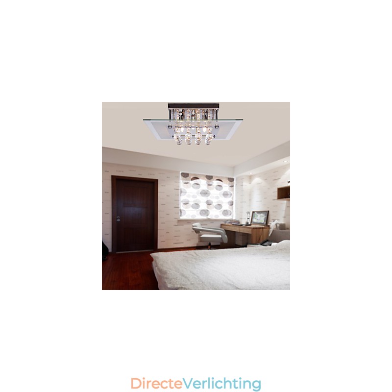 Plafondlamp Modern Crystal Living 5 lampen