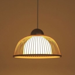 Moderne eenvoudige neerwaartse hanglamp Speciale bamboe hanglamp Nachtkastje verlichting